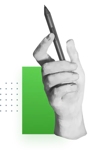 Abstract hand with phone