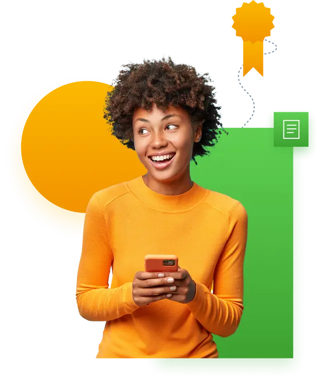 woman with phone