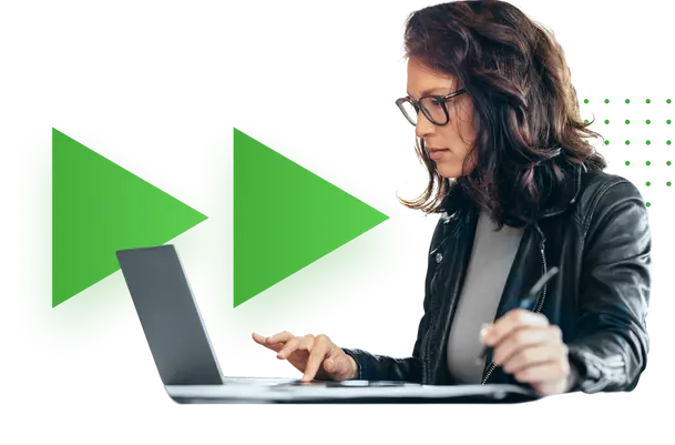 woman with laptop