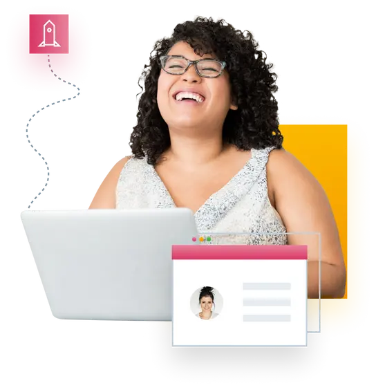 woman with laptop